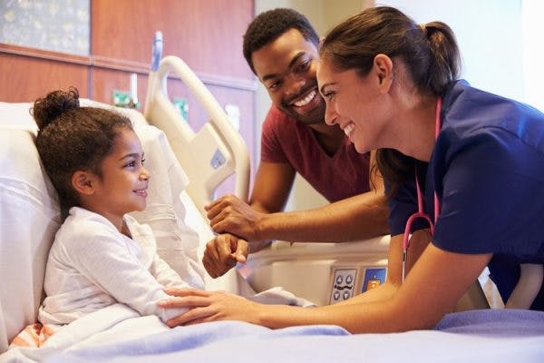child with cerebral palsy in hospital for selective dorsal rhizotomy surgery